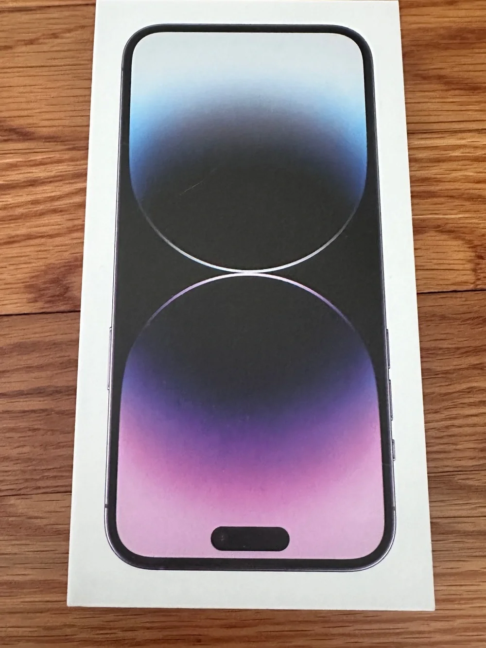 Empty Apple iPhone 14 Pro box - Deep Purple Gradient